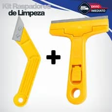 Kit Raspador Removedor de Rejunte + Estilete Espatula Raspador Tinta Vidro Adesivo Azulejo Ceramica