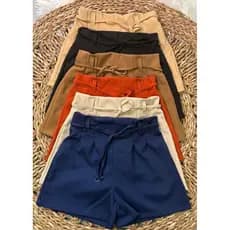 Short Alfaiataria Curto Cintura Alta