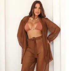 Camisa Saída de Praia Feminina Chemise Moda Praia