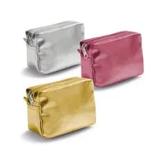 Bolsa multiuso em PVC metalizado 14x9,5x7cm