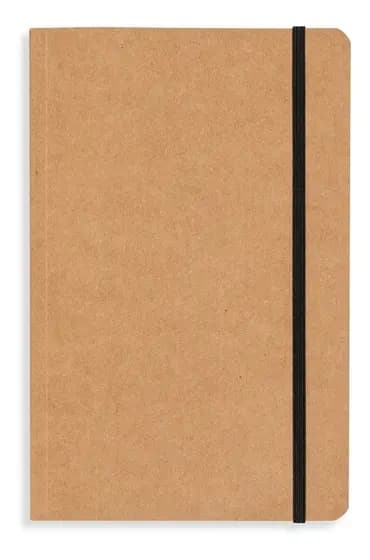 Kit com 2 Cadernos Kraft 21x13,7cm  80 Folhas Sem Pauta Amareladas