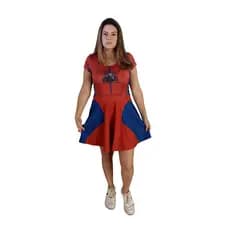 Fantasia Feminina Adulto ou Infantil Homem Aranha Cosplay Mulher Carnaval Festa Plus Size