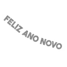 Faixa Decorativa FELIZ ANO NOVO Prata em E.V.A Glitter
