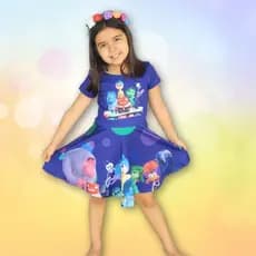 Vestido Infantil Emoções Alegria Tristeza Raiva Medo
