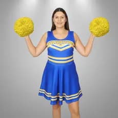 Vestido Fantasia Adulto Líder de Torcida Feminina Cosplay Carnaval Festa Tee lider Organizada Plus Size