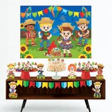 Kit Decoração Festa Junina Julina Enfeite Arraiá São João Caipirinha Quermesse