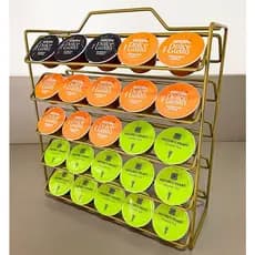 Suporte Cápsula Café Dolce Gusto 50 unidades Epóxi Aramado Dourado Preto