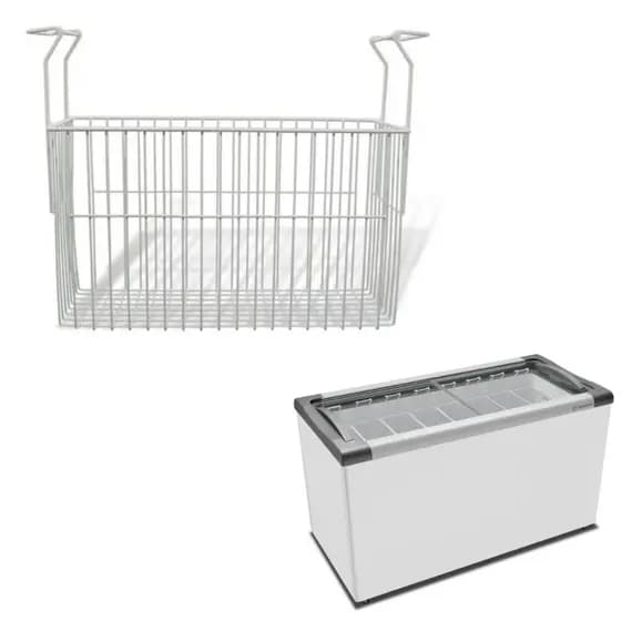 Cesto para Freezer Organizador Geladeiras Picolés Frutas Polpas Electrolux Metalfrio