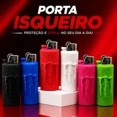 Porta Isqueiro Grande Texturizado Capa Protetora Várias Cores Antiderrapante Decorativo