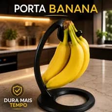 Porta Banana Mesa Premium Suporte Cacho Bananas Organizador Cozinha Moderno Evita Amassados