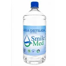 Água Destilada - 1 litro - SMILE MED Embalagem com 1 litro.