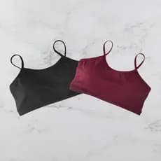 Kit 2 Top Fitness Feminino De Alcinha com Bojo removível Academia