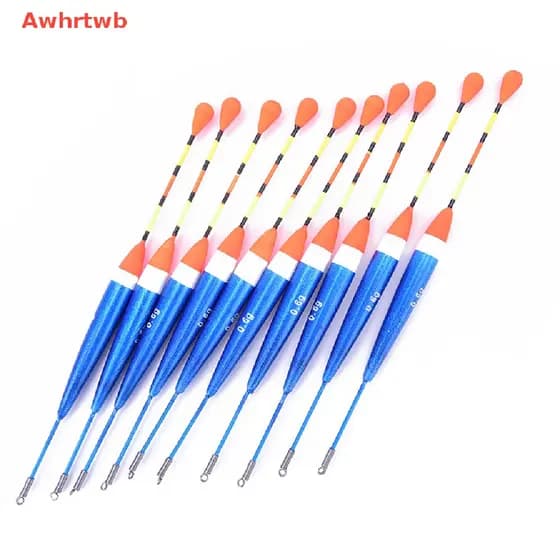 Awhrtwb 10pcs Tamanhos Variados Isca De Pesca Ao Ar Livre Flutua Os Anzóis Escorregam Peixe À Deriva Novo
