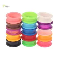 Awhrtwb 10 Peças Tesoura De Cabelo De Barbeiro Anéis De Dedo Inserções Anel De Silicone Macio Para Barbeiros De Salão No
