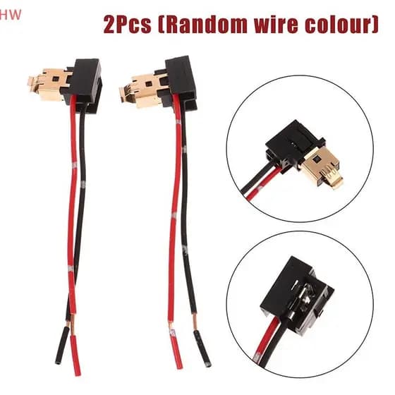 2 Pçs Soquete Fiação Luz Chicote Acessórios Do Carro Adaptador Suportes Da Lâmpada Cobre H1 H3 12V Cabo De Conexão Fonte