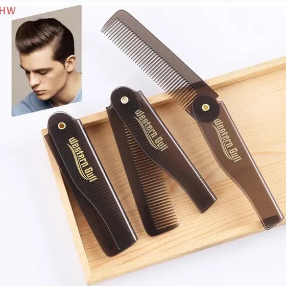 Pentes De Bolso Dobráveis Portáteis , Óleo , Plástico , Barba , Ferramenta De Estilo De Cabelo Para Homens E Mulheres ,