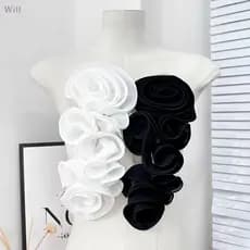 3D Decoração Floral Artesanal Flor Remendo DIY Peito Costura Apliques Para Vestido De Casamento Acessórios