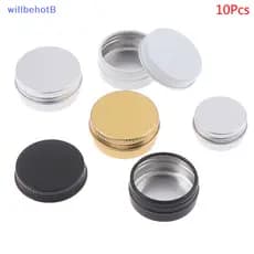 [WillbehotB] 10Pcs Recipientes De Alumínio Para Frascos Cera Vazia Os Lábios [Novo]