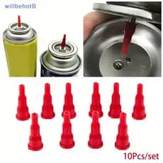 [WillbehotB] 10 Unidades De Adaptador De Bico De Butano Para Converter Tanque De Cassete Em Conector Gás De Inflável Pre