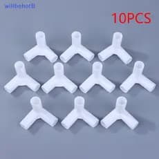 [WillbehotB] 10 Pcs 12mm Conector De Tubo Branco De Plástico DIY Prateleira Tenda Encaixe De Junta Fixa Tee Cotovelo Ret