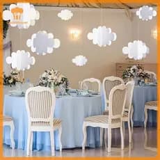 CKFR 16 Pcs Decorações De Nuvem 3D Nuvens Brancas Para Teto Festa Enfeites Decoração De Novo