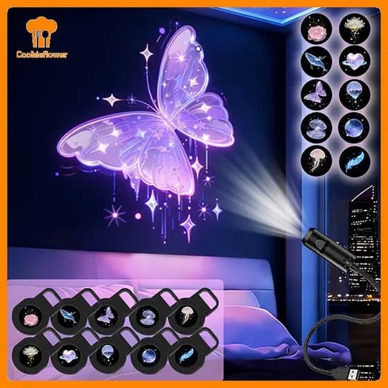 CKFR LED Sonho Projeção Luz Noturna USB Estrela Galáxia Projetor Mudança De Cor Lâmpada Humor Para Decorações De Casa Qu