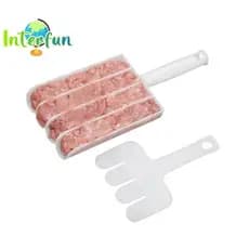 [InterfunB] Fabricante De Almôndegas Triplas De Cozinha Criativa , Colher De Bola De Carne Com Bolas De Pá De Corte , Se