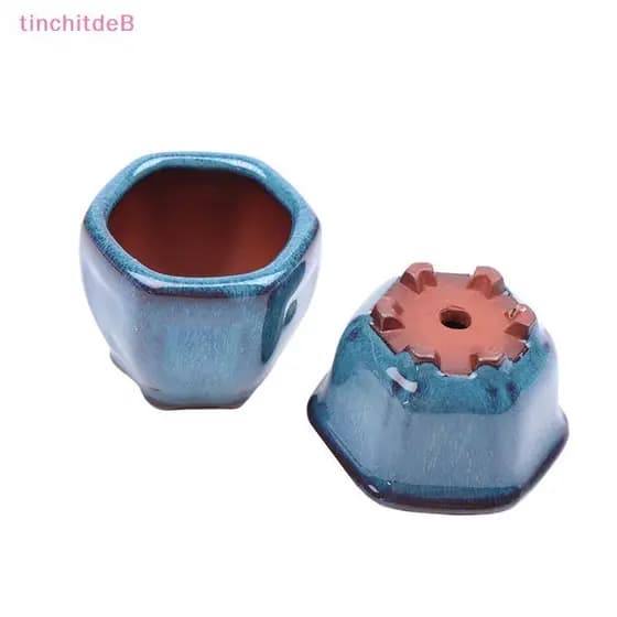 [TinchitdeB] Mini Vasos De Plantas Vaso De Flores Com Furos Jardim Estilo Chinês Bonsai Areia Roxa Artesanato Plantador