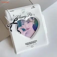 [risesky] Kpop Photocards Fichário Doce Arco Álbum De Fotos Suporte Para Cartão Fotográfico 3 Polegadas Amor Coração Est