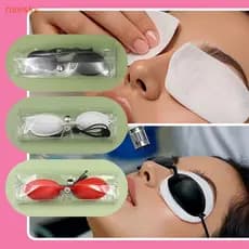 [risesky] Óculos De Proteção De Silicone Macio Para IPL Laser LED Tratamento De Lâmpada UV Flexível Os Olhos Bronzeament