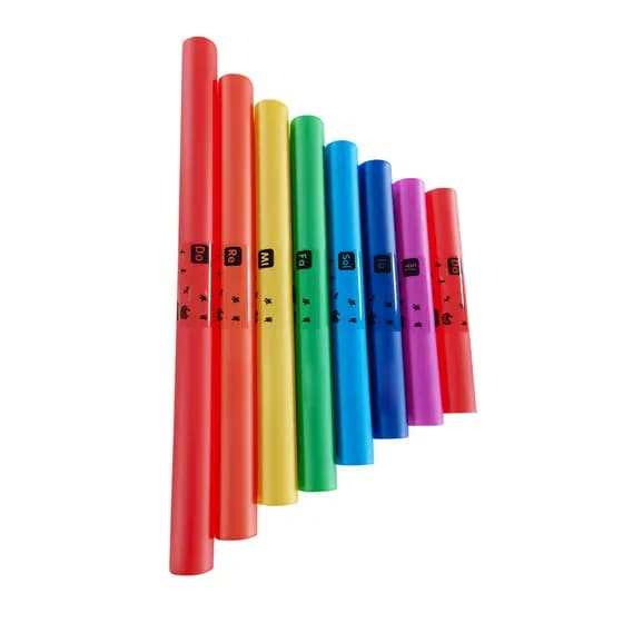 wohobr 8 Peças Tubo De Som Musical Conjunto Colorido 8 Tons Instrumento De Percussão Kit De Presente De Aniversário Para