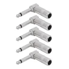 wohobr Plugue De 90 Graus 6.35 Mm , Guitarra De Alta Resistência , Desempenho Superior , Construção Completa Em Metal Pa