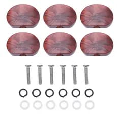 wohobr 6 Pçs/Set Tuning Pegs Cabeças De Máquina Botões Acrílicos Para Guitarra (# 5)