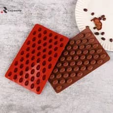 Capacidade 1Pc 55 Cavidades Molde De Silicone De Feijão De Café DIY Sabão Resina Fazendo Chocolate Gelo Geléia Ferrament