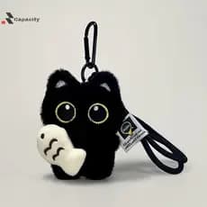 Capacidade Bonito Pelúcia Grande Olhos Preto Boneca Pingente Menina Mochila Pingentes Casal Saco Chaveiro Telefone Encan