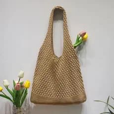 Moda E Casual Nova Bolsa Sacola De Malha Oca Tecido De Ombro À Venda