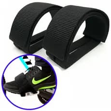 Par Firma Pé Para Pedal De Bike Bicicleta Fixa Gear Strap Skid Correia Nylon Regulável