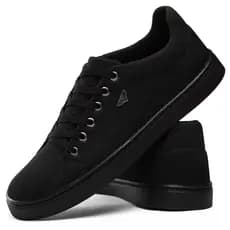 Tênis Sapatênis Ride Skateboard Casual Masculino Preto Sola Reta Academia