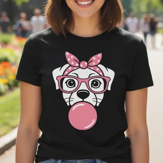 Camiseta TShirt Feminina Blusa Cachorro Dog Vintage 100% Algodão Casual Confortável Moda Jovem