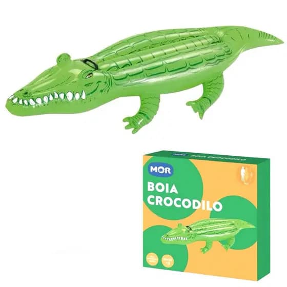Boia Para Piscina Jacaré Crocodilo Mor Suporta 45kg Boia Infantil