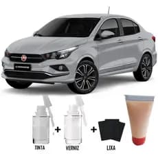 Tinta Tira Risco Automotivo Fiat Cronos Prata Bari 10ml + Cera De Polir 15ml Para Polimento