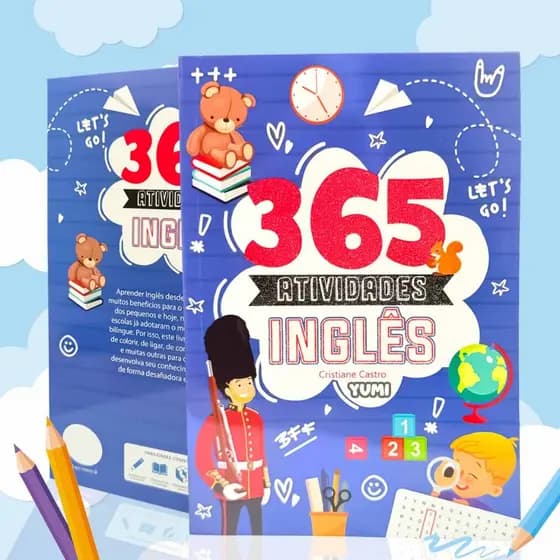 Livro : 365 Atividades Inglês | Apostila De Estudos Infantil C Exercícios E Desenhos - Para Crianças
