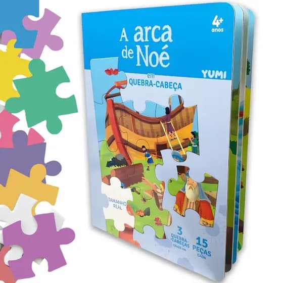 Livro Bíblico -A Arca De Noé Com Animações E Quebra Cabeça Para Crianças