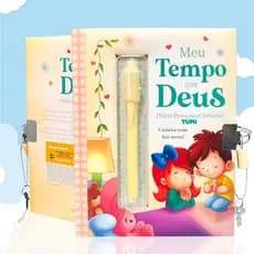 Livro : Meu Tempo Com Deus | Diário Devocional Semanal Com Caneta Com Lanterna E Cadeado - Meninas