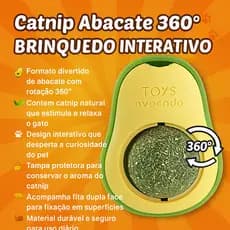 Catnip Abacate 360° Brinquedo Interativo Para Gatos