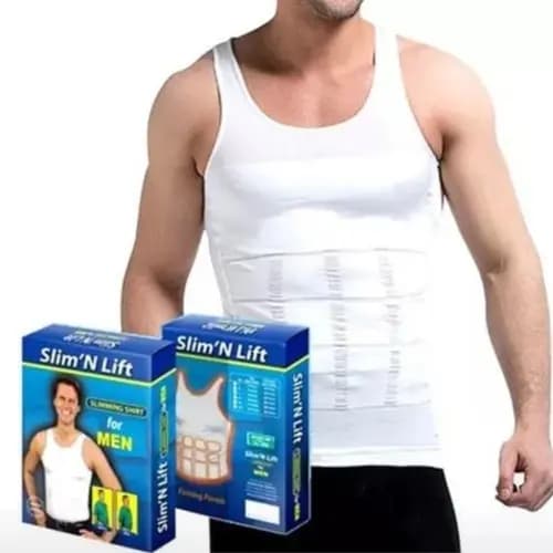 Cinta Colete Regata Redutora Camisa Modeladora Slim Fit Postural Ginecomastia