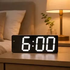 Relógio Digital De Mesa E Parede Led Com Relógio Despertador