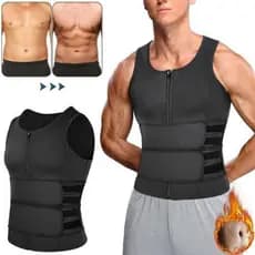 Regata Masculina Queima Gorduras Cinta Lombar Reforçada Abdominal Para Costas Masculino