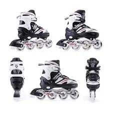 Patins Inline Roller Semi Profissional Base Alumínio Abec 7