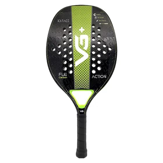 Raquete de Beach Tennis Action Full Carbon Verde VG Plus